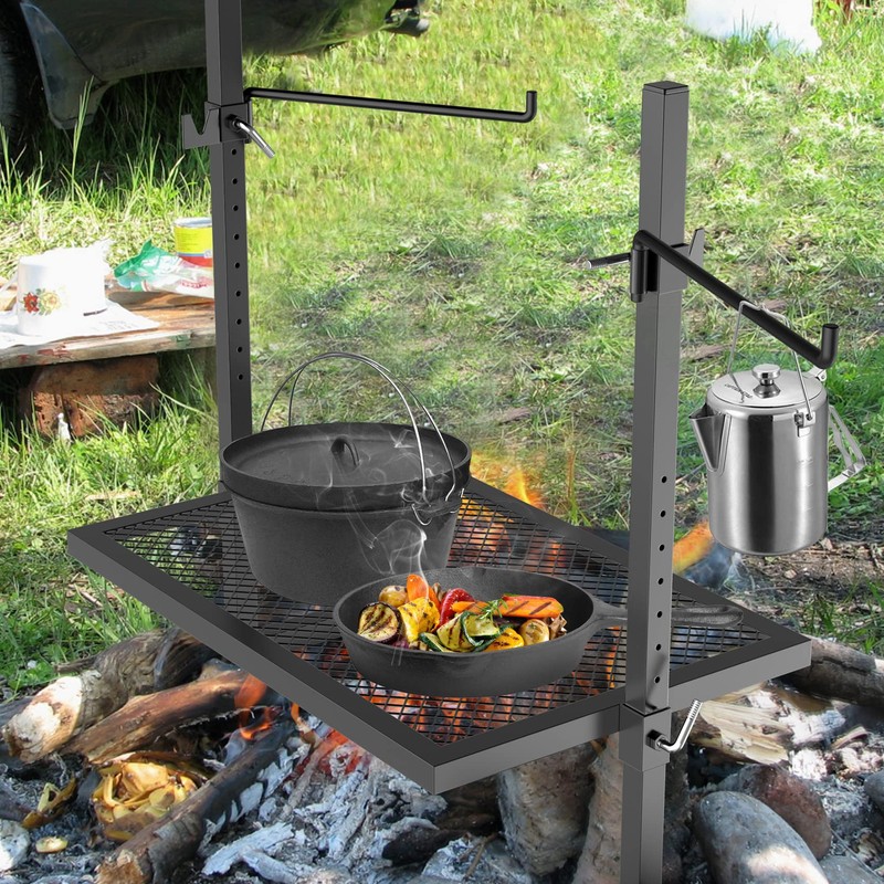 onlyfire Adjustable Grill Rotisserie System and Spit, Over Fire Camp