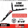 SpeedStrap 3 Point Spare Tire Tie-Down - Heavy Duty Ratchet