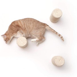 Catastrophic Creations Floating Cat Scratching Post, Hand-Crafted Sisal Cat Scratcher Post, Wall Cat Shelves & Scratching Posts for Indoor Cats, Durable & Modern Cat Furniture (1 Pc, 11” x 4”)