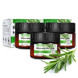 P-Beauty Rosemary Hair Mask Set 3 x 60 g - Intensive Hair Treatment for Dry, Frizzy & Coloured Hair | Rosemary Oil Hair Mask Anti-Split Ends | Hair Care Rosemary, Makes Combing & Styling Easier