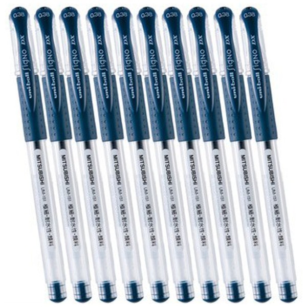Uni-ball Signo DX UM-151 Gel Ink Pen 10 Set(Blue-Black)