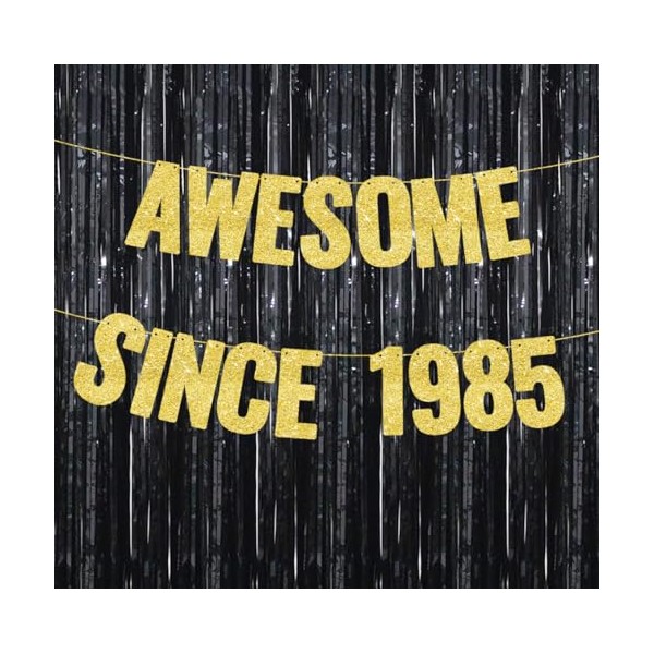 Awesome Since 1985 Banner , 40th Birthday Decorations Banner for