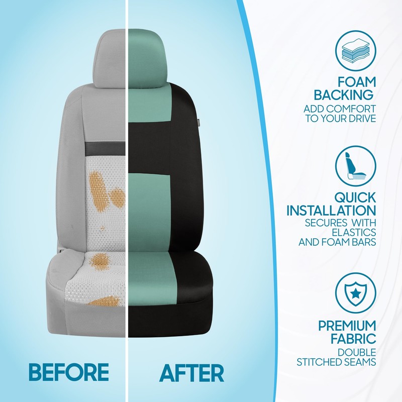 BDK PolyPro Car Seat Covers Full Set in Mint on