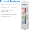 Large 240mm Outdoor Thermometer for Garden - Can be used
