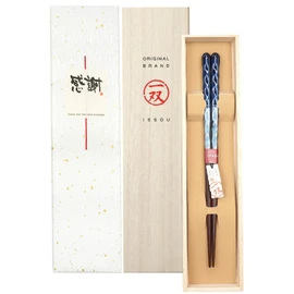 Ayashige Chopsticks for Men 1 Pair Pair Paulownia Box (Thanks for Mizuhiki Stickers)