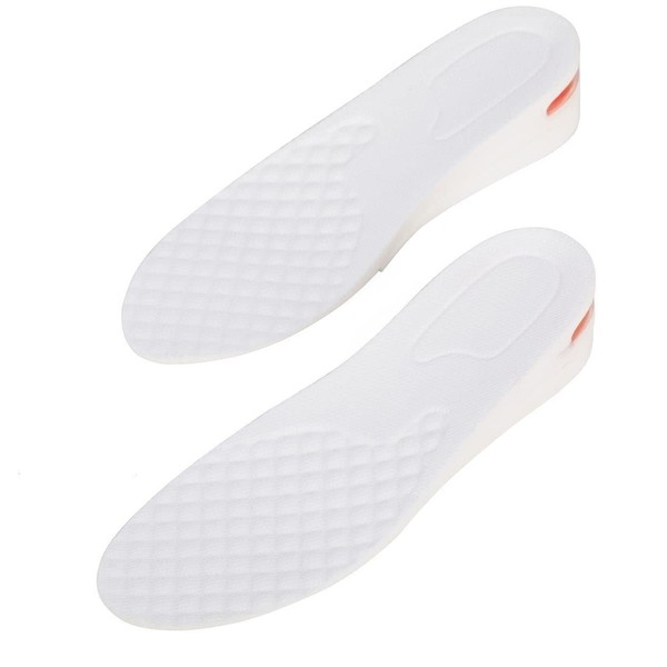Plantilla de zapatos de elevación de altura – Acolchado de aire de 1.5 a 2 pulgadas más alto (blanco) – Tacón ajustable y desmontable, Blanco, Small