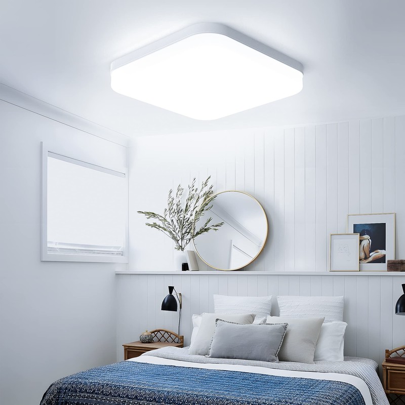 EASY EAGLE LED Ceiling Light Square: 6500 K Ceiling Light