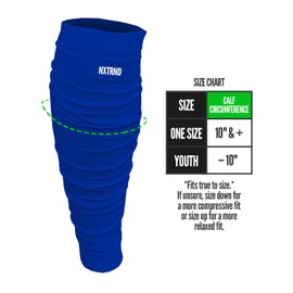 Nxtrnd Football Leg Sleeves, Calf Sleeves for Men & Boys, Sold as a Pair (Royal Blue, Youth)