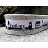 Schlüsselanhänger Schlüsselband hellgrau Freiburg Skyline schwarz weiß Geschenk!