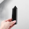 POWERTONE Natural Obsidian Gemstone Point, Hexagonal Column, Weight: 1.1 -