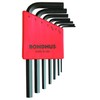【国内正規品】BONDHUS(ボンダス) 六角L-レンチ ショートセット 黒染め加工 7本組 (1.5、2、2.5、3、4、5、6mm) HLX7MS No.12292