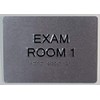 BUILDINGSIGNS.COM EXAM Room 1 Sign with Tactile Text and Braille