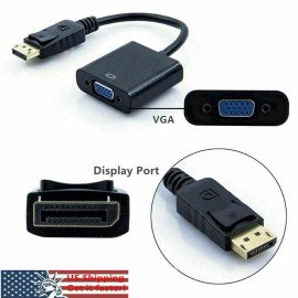 Unbranded/Generic Display Port  DP to VGA Adapter Cable cord 1080P for laptop desktop Game Monitor