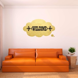 Welcome Lettering Wall Entrance Sticker Mural Home Wall Decoration Hospitality Quotes Welcome Welcome - Size: 40 in x 24 in
