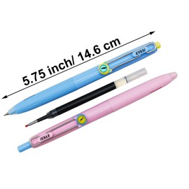Maydahui 6 Pcs Cute Cat Eyes Pens Retractable Kawaii Animal Pen 0.5mm CS Double Beads Nib Novelty Pens With Metal Pen Clip Black Ink for Cat Lovers Girls Students Shcool Office Supplies Party