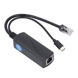 Gigabit PoE Splitter for Pi 5 5B, 5V 4A PoE to USB C Adapter, IEEE 802.3af at Compliant, 10/100/1000Mbps