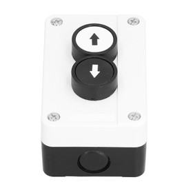 Akozon Box Station Button Switch, SGKJ‑2N Push Button Switch Station Up Down Arrow Roller Door Truck Tail Switch IP32 Up Down Switch