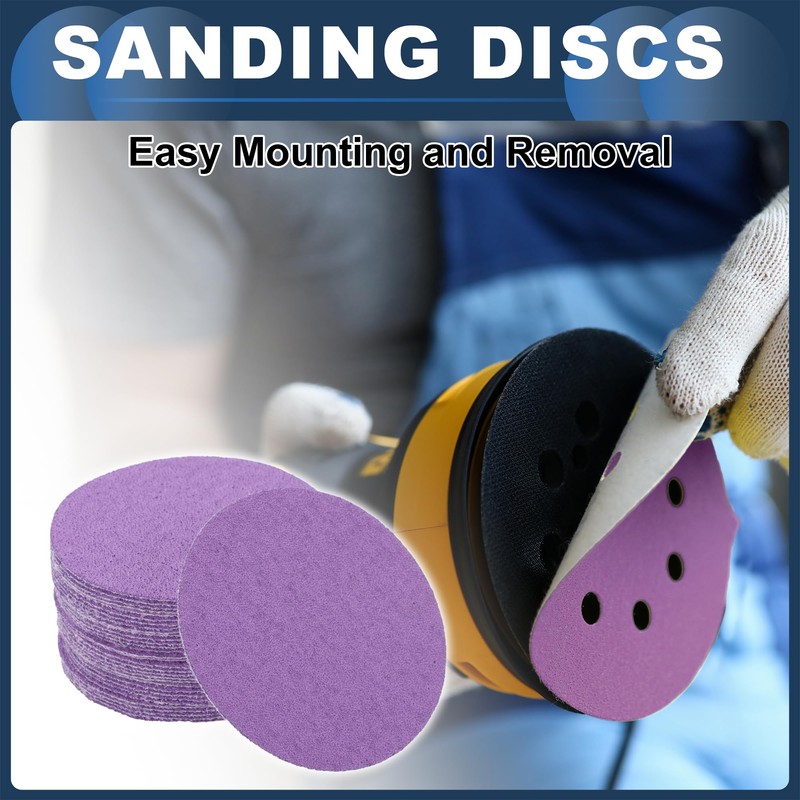 INFINAUTO Sanding Discs, 3inch 80 Grit Automotive Repair Round Hook