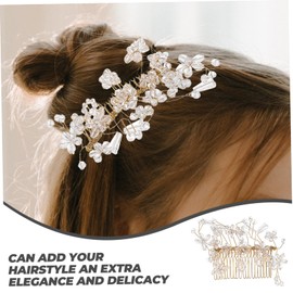 Mikinona Elegant Wedding Hair Comb Piece for Bride Handmade Crystal Beaded Side Comb for Bridal Hairstyles Special Occasions and Parties
