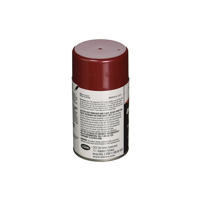 Testors 1838MT 3 oz. Lacquer Spray Gloss Paint, Mythical Maroon