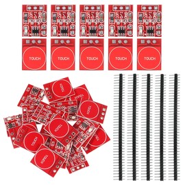 ALAMSCN 30PCS TTP223 Capacitive Touch Switch Button Sensor Module 3.3V 5V Self Locking Touching Button for Arduino + 5PCS 2.54mm 40 Pin Header…