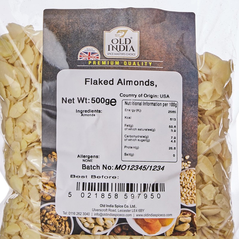 Old India Flaked Almonds 500g