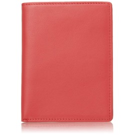 Royce Leather RFID Blocking Bifold Passport Currency Travel Wallet, Red, One Size