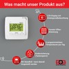ELEKTROBOCK FRT7B3 Wireless Room Thermostat with Stand, Place Anywhere, with