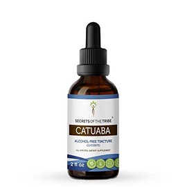 Secrets of the Tribe Catuaba Tincture Alcohol-Free Extract, Wildcrafted Catuaba (Erythroxylum catuaba) Dried Bark 2 oz