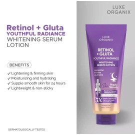 Luxe Organix Retinol + Gluta Whitening Serum Lotion 350ml
