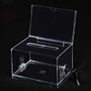 LUFEIS Lockable Acrylic Donation Box, Donation Box, Transparent Ballot Box,
