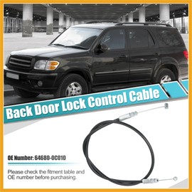 Partuto Back Door Lock Control Cable for Toyota Sequoia 2001 2002 2003 2004 2005 2006 2007 Liftgate Tailgate Hatch Lock Cable Replace 64680-0C010 Replacement