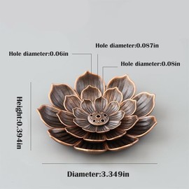 Incense Holder with Incense Stick Tray: Multi-Functional Incense Burner and Stick Holder Combo (Black, 1Pcs)