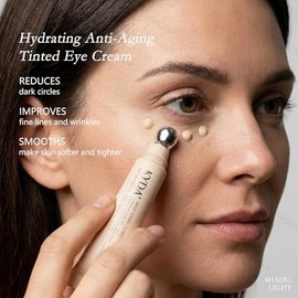 KYDA Crema Solar Mineral Para Ojos, 3 En 1, Antiedad, Fps 35, Para Ojeras Y Líneas De Expresión, Color Claro