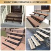 3 Pack Steel Stair Stringer, 3 Steps Stair Riser, Outdoor