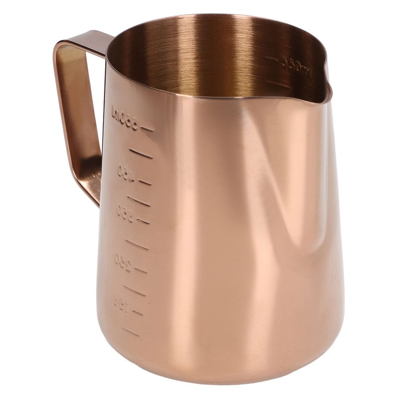 Frothing Cup, Coffee Milk Pitcher 550ML With Scale Rose Gold