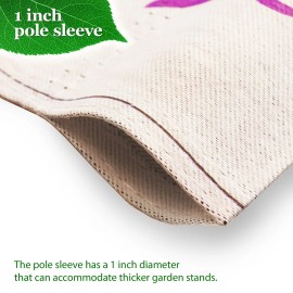 UD_G128 Combo Pack: Garden Flag Stand Black 36 in x 16 in & Garden Flag Happy Easter Decoration Rabbit Gnome in Truck 12"x18" Do