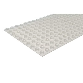 Cylindrical Flat Top Self-Adhesive Protective Non-Skid Rubber Feet .375" inches (9.5 mm) x .190" inches (4.8 mm) - 200 Pack - BS35 Clear
