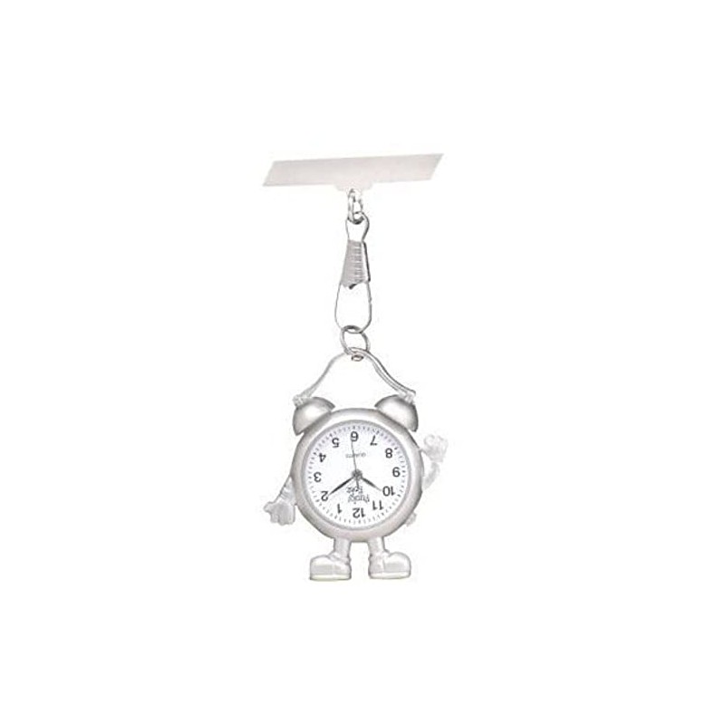 Silver Alarm Clock Fob Watch Great Midwife Nurse Gift Present