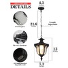 Moddeny Rustic Victorian E26 Exterior Ceiling Pendant Light American Outdoor
