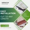 1.4in Brown Weather Stripping Door Seal – Heavy-Duty Silicone, Strong