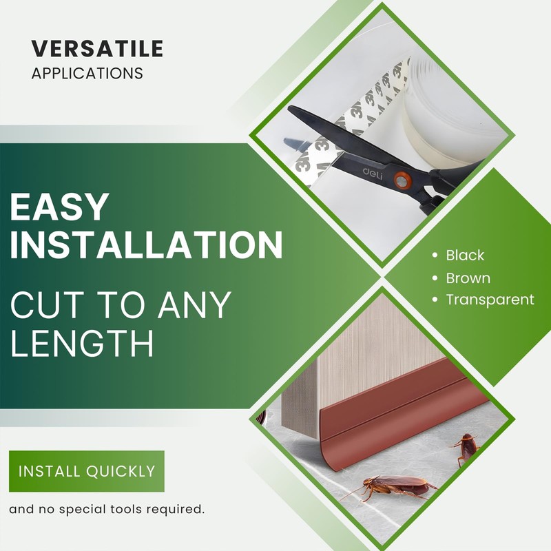 1.4in Brown Weather Stripping Door Seal – Heavy-Duty Silicone, Strong