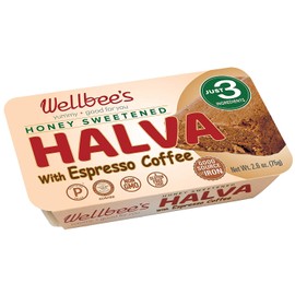 Wellbee's Honey Halva - Paleo & SCD Approved - No Additives, Refined-Sugar, or Artificial Sweeteners - 75g Each - 3 Pack (Espresso Coffee)…