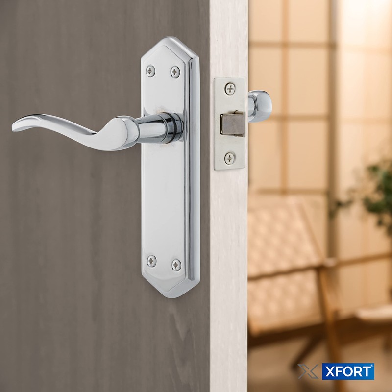 XFORT Chrome Elegance Range Polished Chrome London Suite Lever Latch