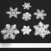 Articlings Beautiful Glitter Snowflake Static Window Clings (56 Snowflake Clings)