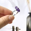 Natural Amethyst Ring, Hexagonal Amethyst Crystal Ring for Women, Adjustable