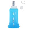 Soft Flask, Hydration, Running Bottle, Water Bottle, 5.1 fl oz (150 ml), 250 ml/500 ml, Foldable, Includes Dustproof Cap, Lightweight, Tralan, Marathon, Hiking, Climbing (Light Blue, 5.1 fl oz (150