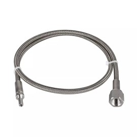 FITOK PTFE-Lined SS Braided Hose 1/4" Tube Adapter x Female NPT 316 SS 36" Long