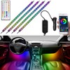 Lescars Car LED: Set of 4 Car LED RGB Strips