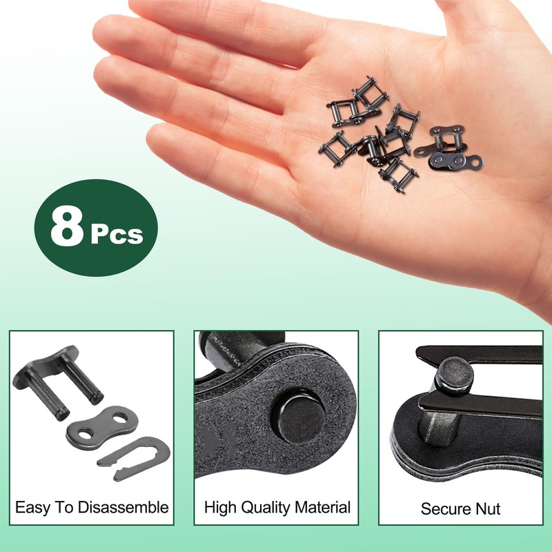 CQSPMOTO 8pcs #25 Chain Master Link Roller Master Connector Steel